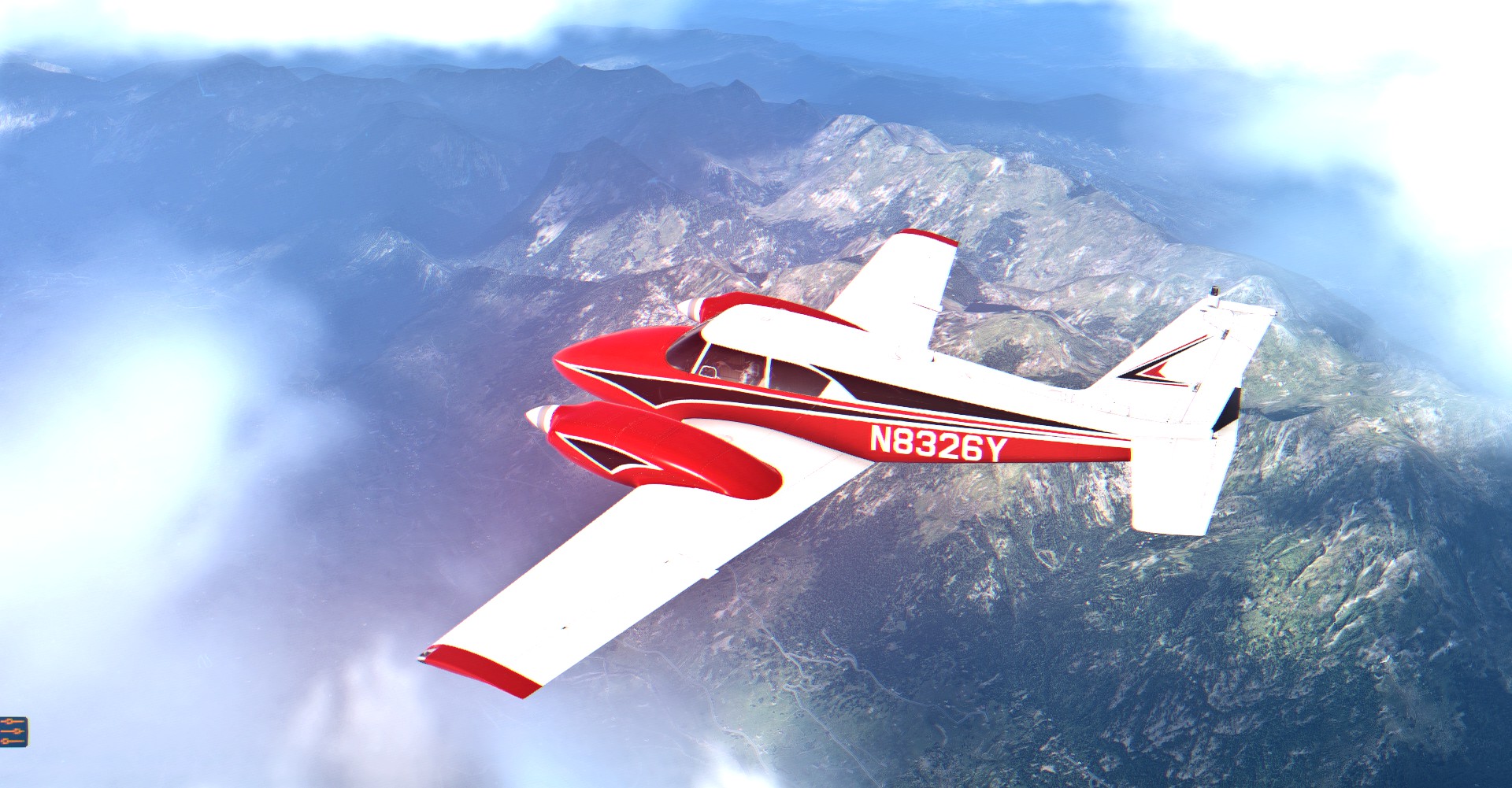 试飞Piper PA30 双引擎飞机-9798 