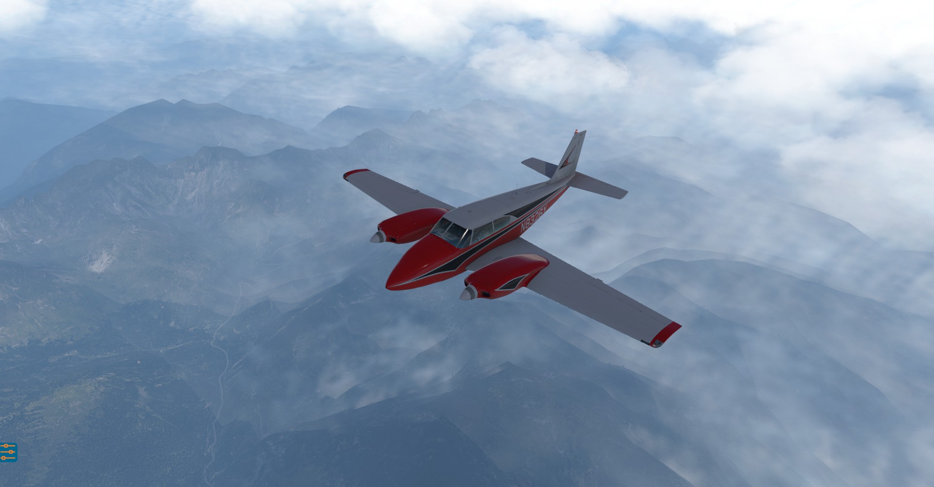 试飞Piper PA30 双引擎飞机-6948 