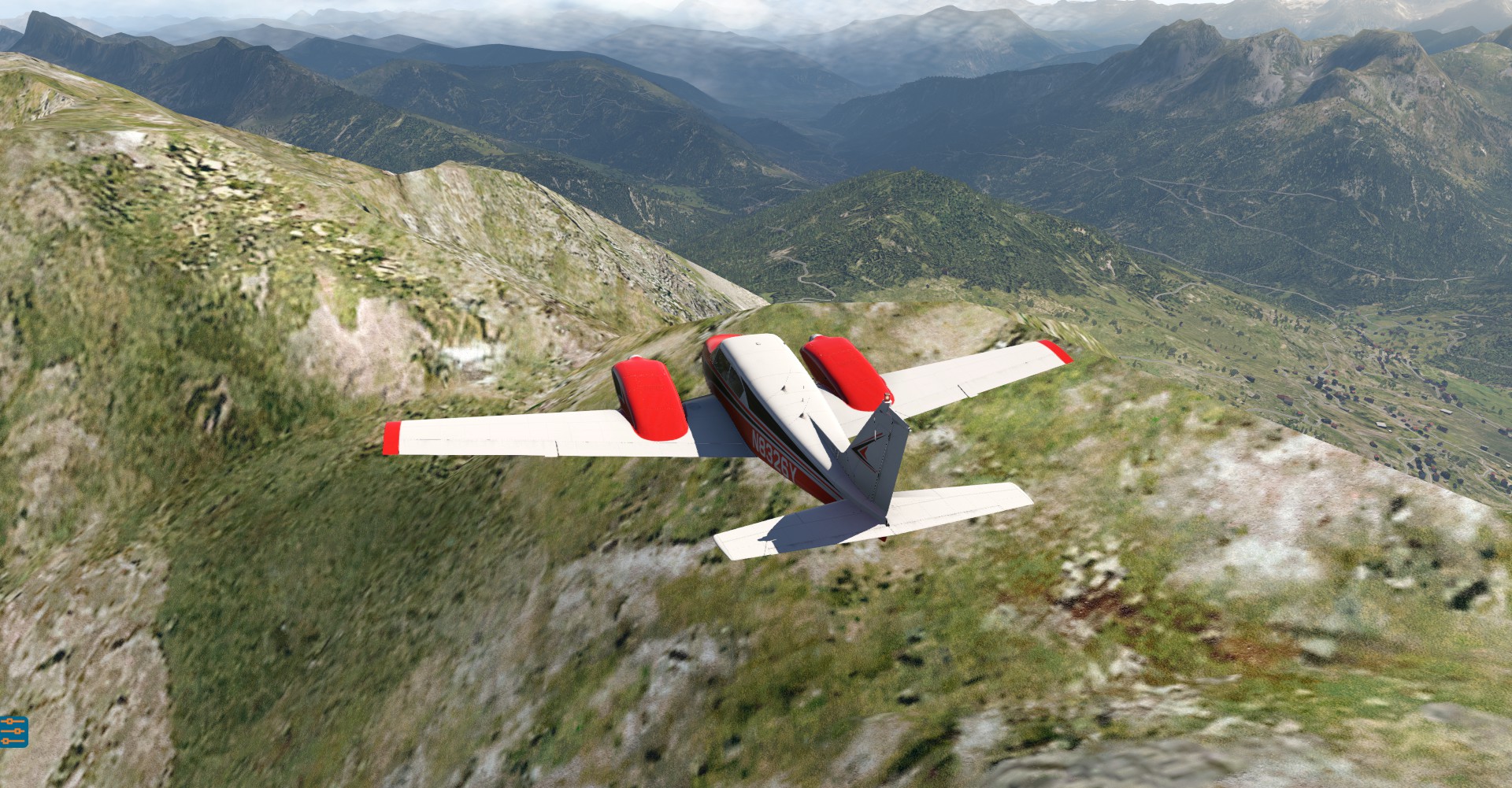试飞Piper PA30 双引擎飞机-4209 