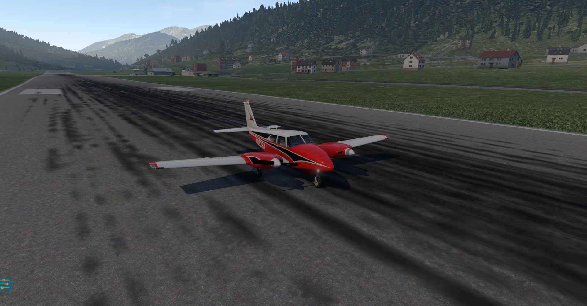 试飞Piper PA30 双引擎飞机-9594 