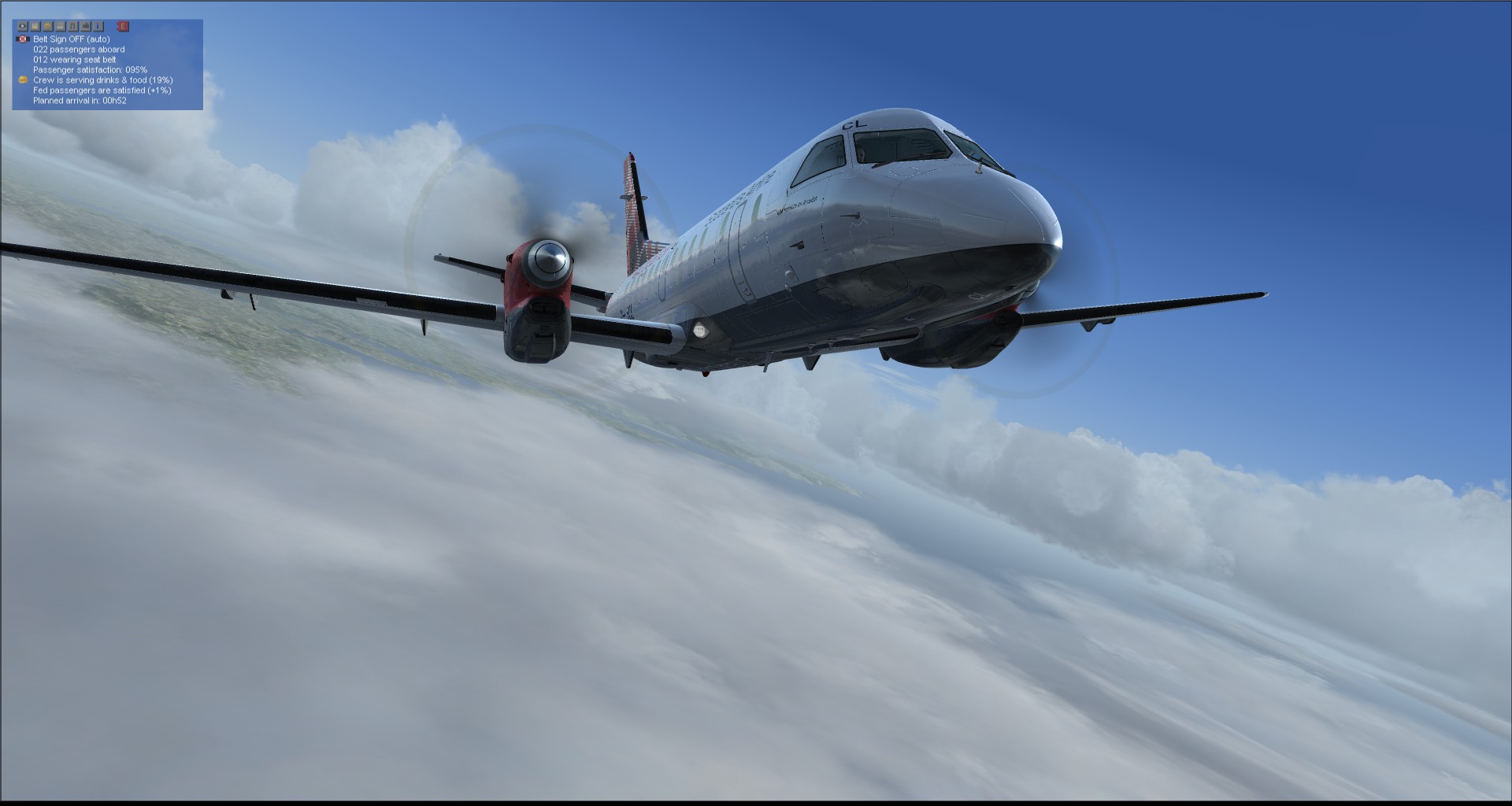 体验苏格兰航空真实航线-5717 