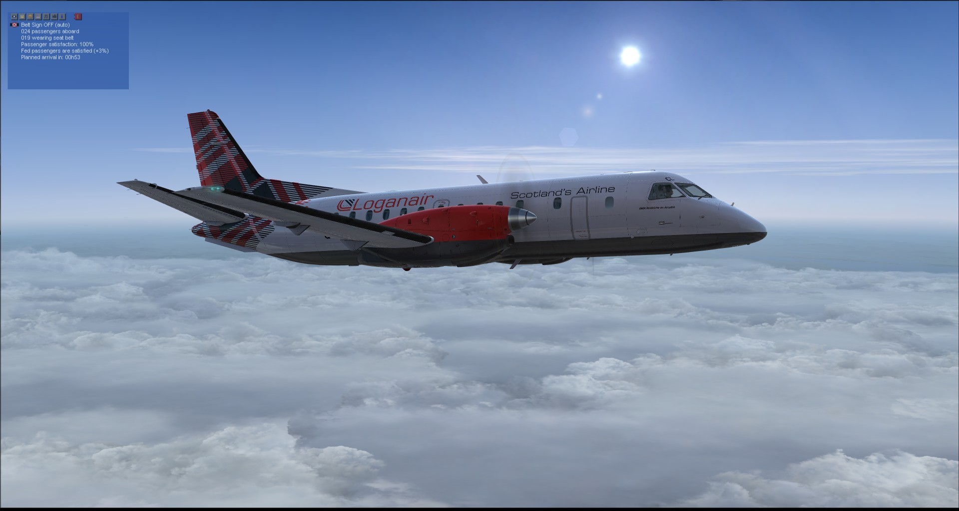 体验苏格兰航空真实航线-27 