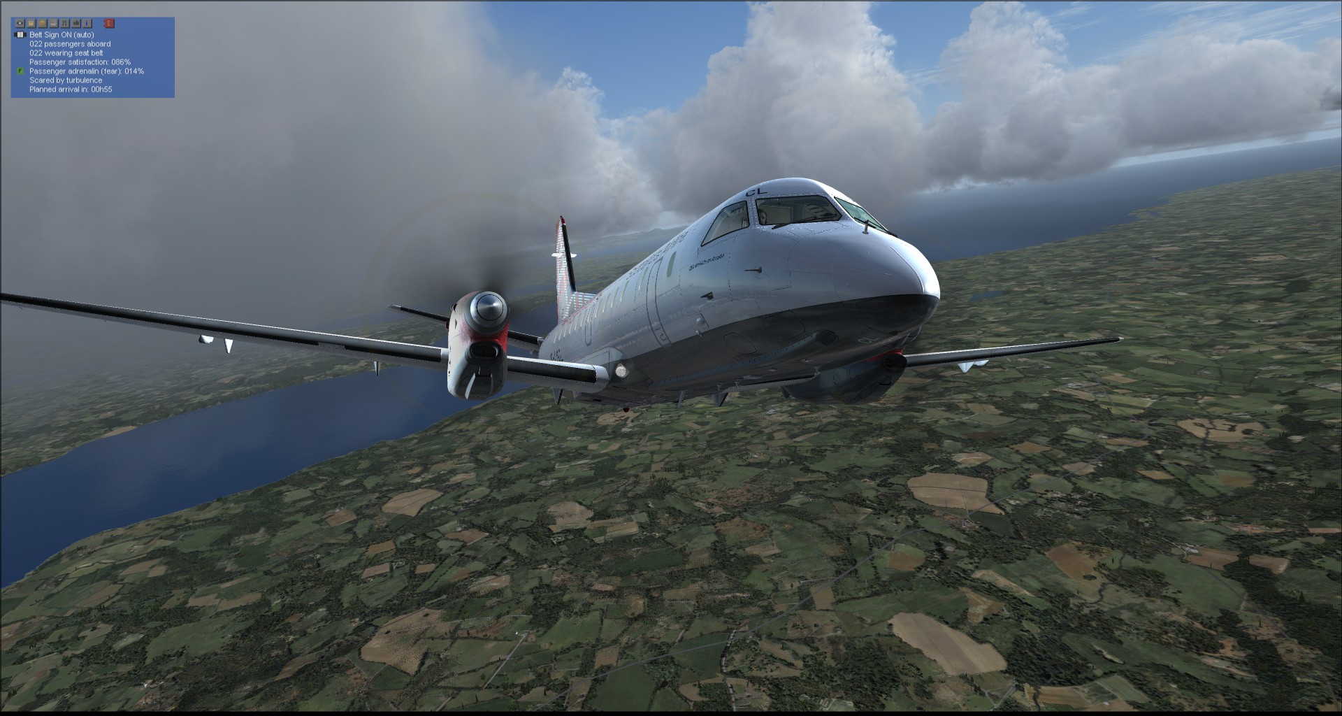 体验苏格兰航空真实航线-7344 