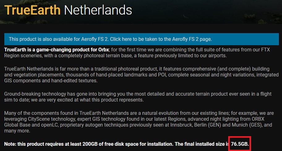 安装正版的ORBX的荷兰HD地景到底需要多大的C硬盘?-7467 