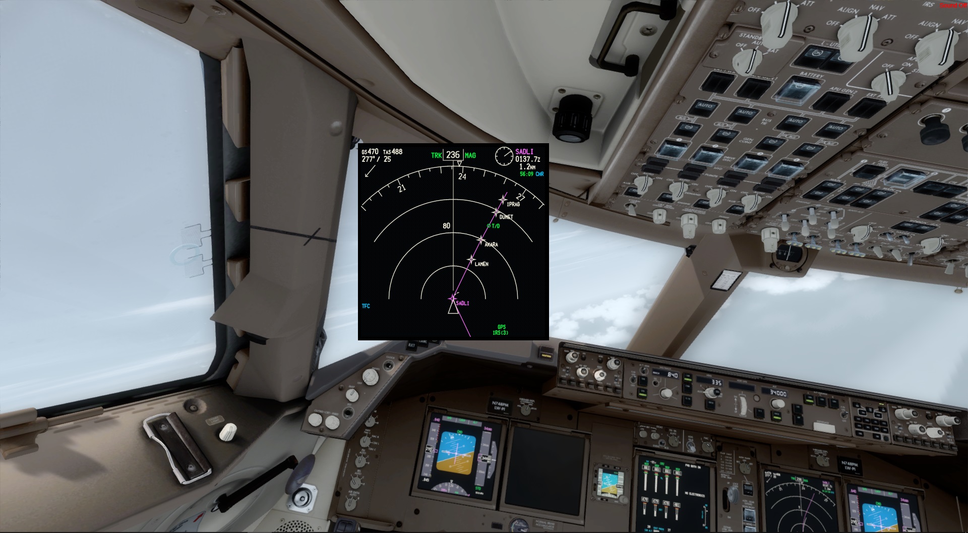 PMDG748使用老版本和谐我的试飞, RKSI-ZSSS-7788 