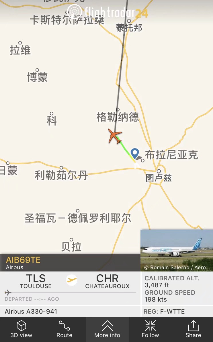 最近经常看到A339neo在图卢兹机场附近试飞-6072 