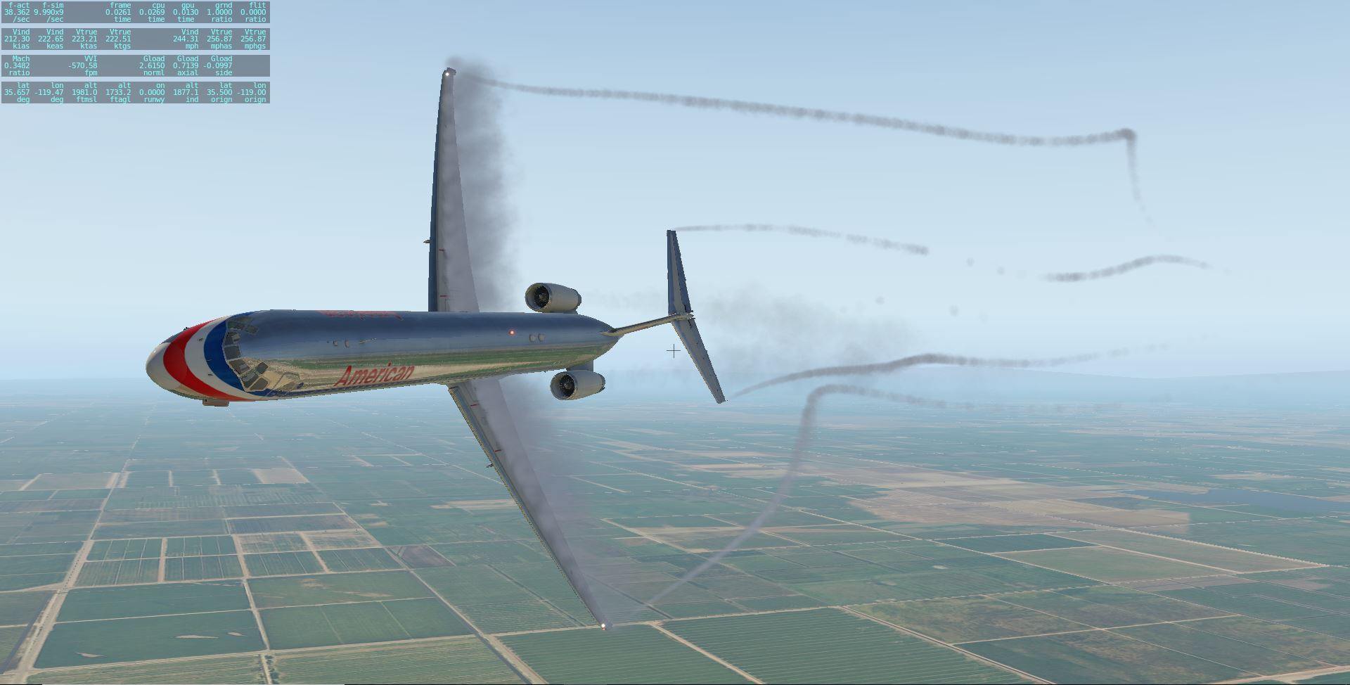 XP11又有新效果了-翼尖尾流与起火-3306 