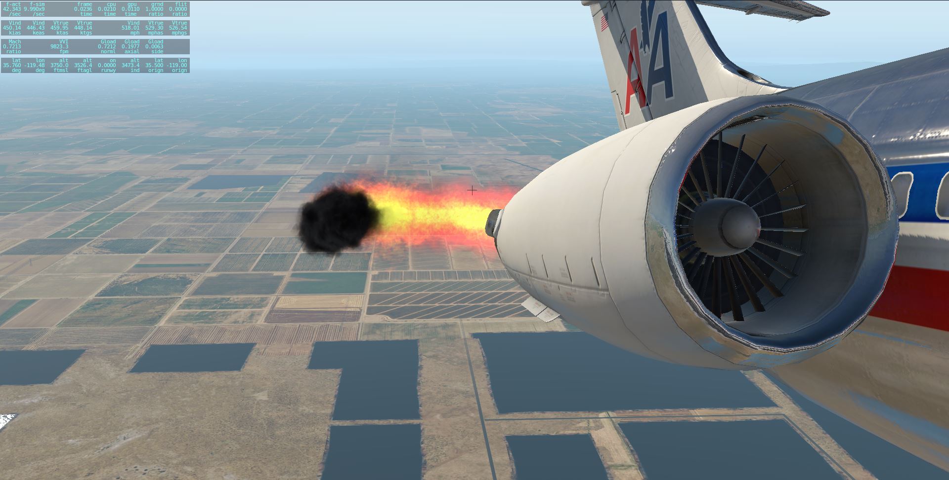 XP11又有新效果了-翼尖尾流与起火-7256 