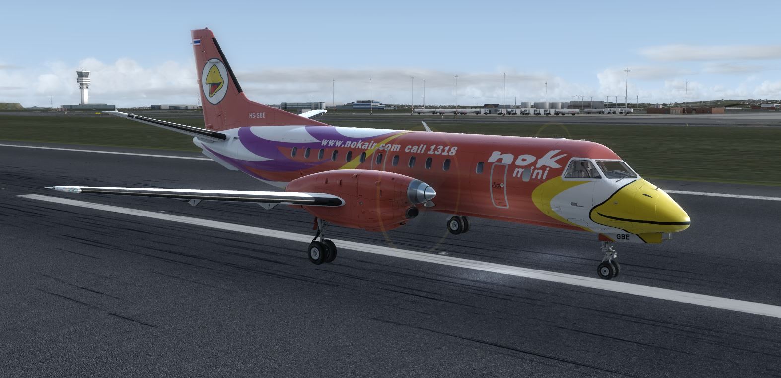 Saab S340 NOK AIR @ EBBR-8014 