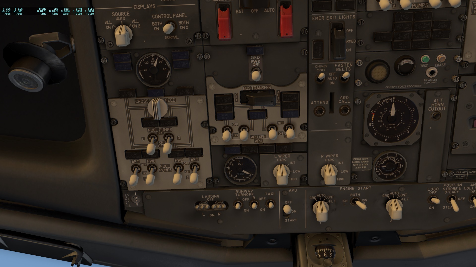 请问zibo738的着陆灯为什么只有两个开关？-1601 