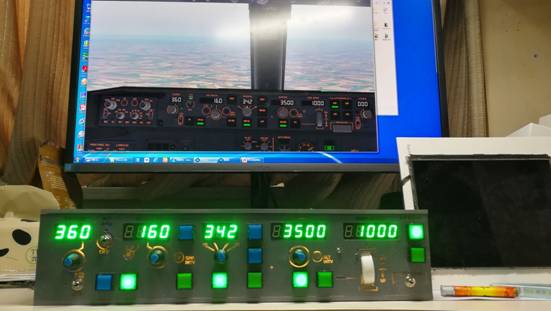 X-plane11默认波音737-800自动驾驶主控面板（MCP）制作全记录-6865 
