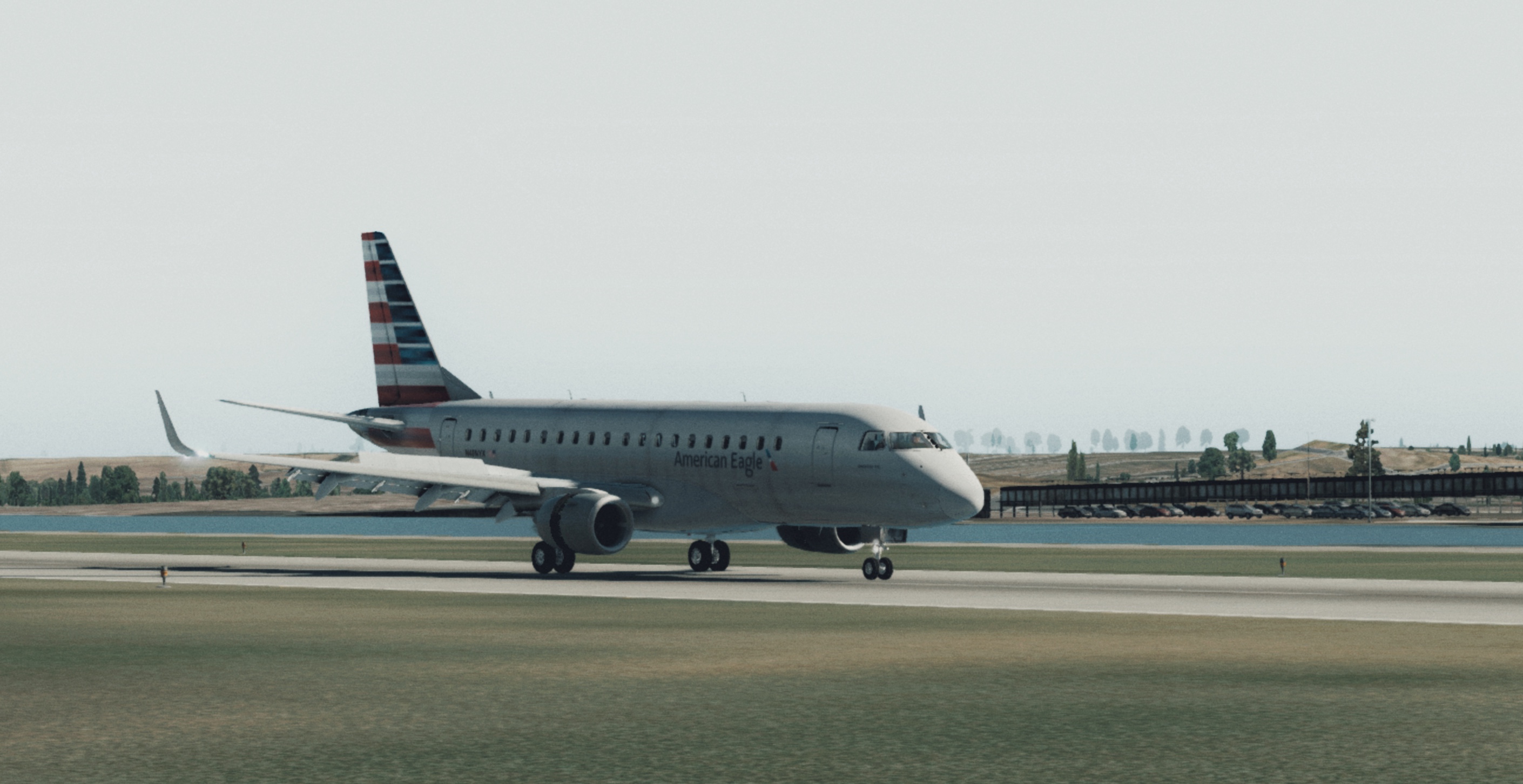 Xplane11 乘客视角 E175伦敦城市机场暴力起飞-2198 