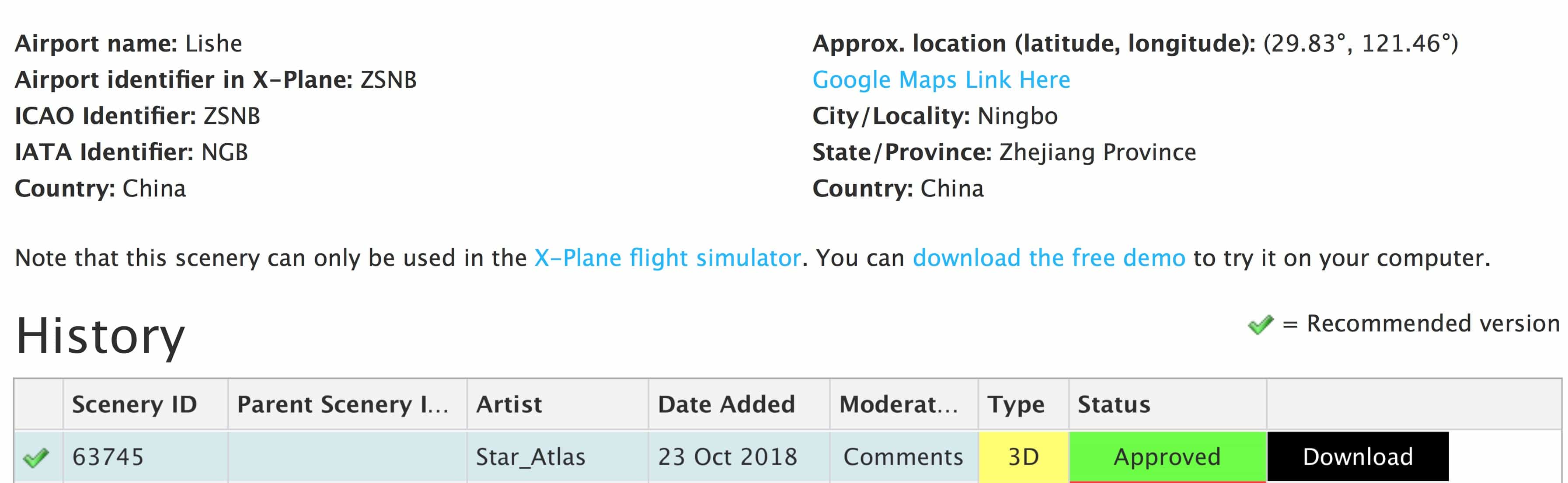 【联飞地景】ZSNB宁波栎社-简易版-3305 