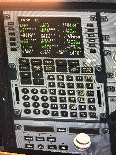 JAD320 F-PLN输完航路后不显示各航路点速度-3344 