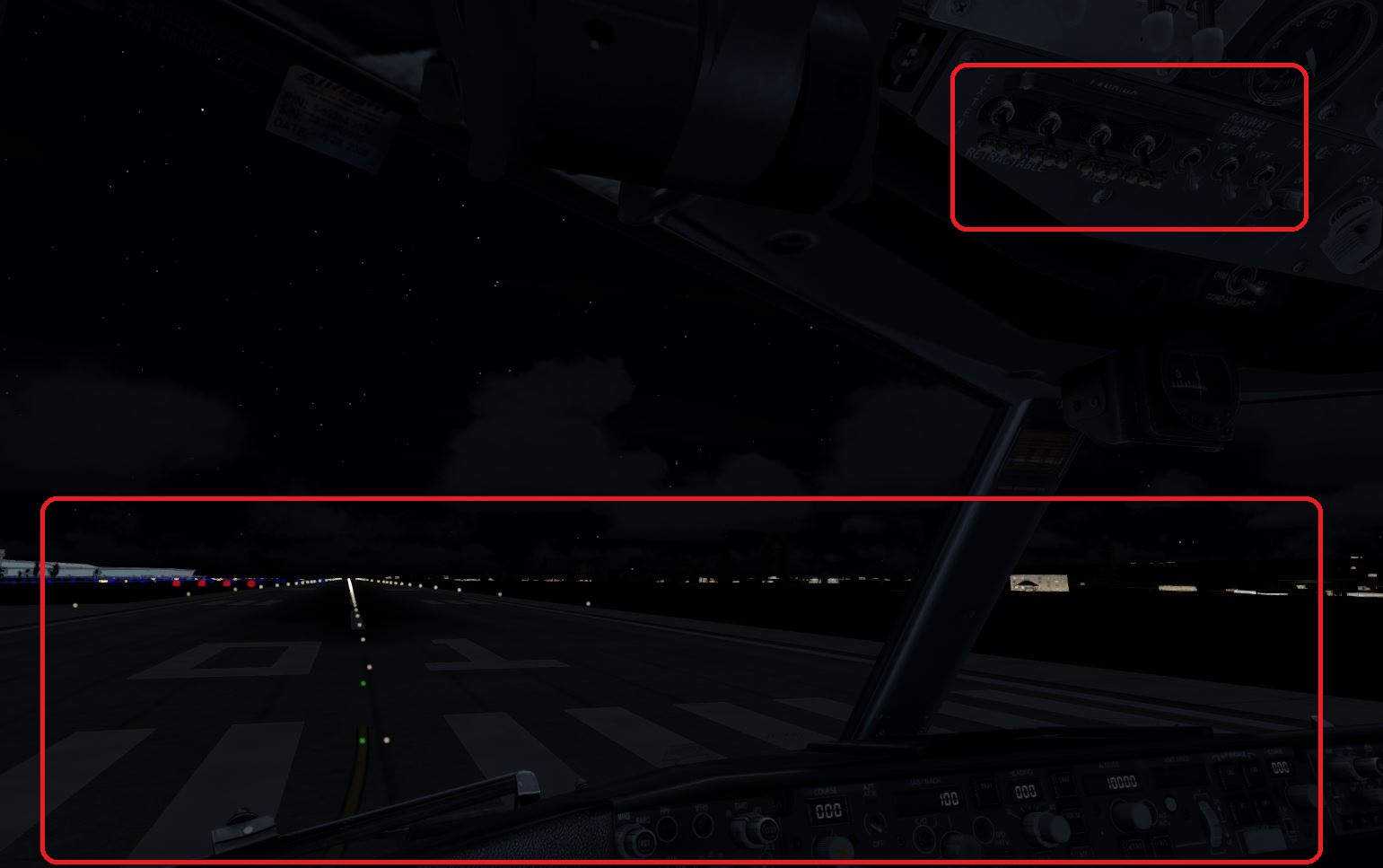 飞机灯光异常，无法照射地面-7177 