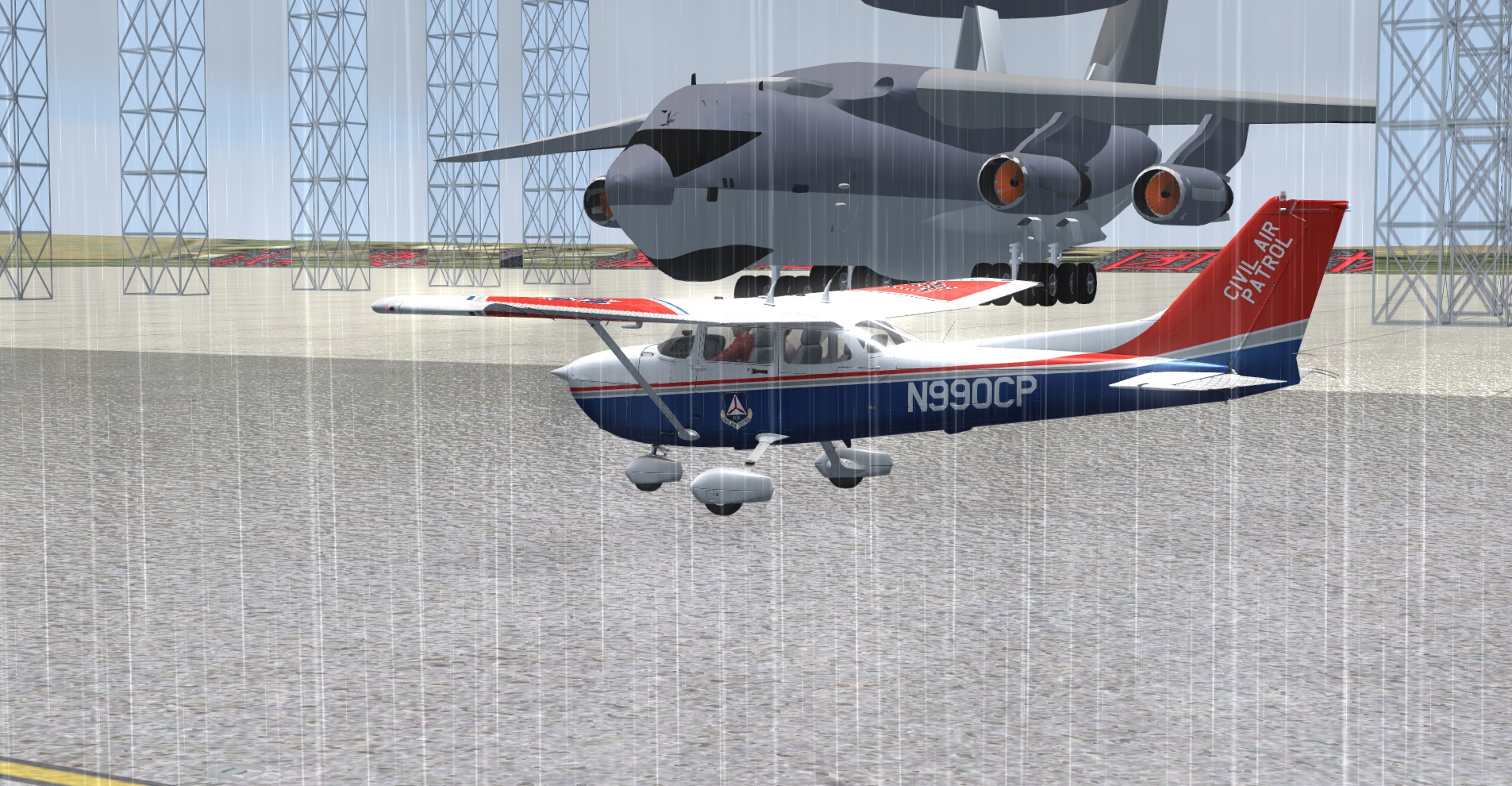 落地看到预警机-9480 