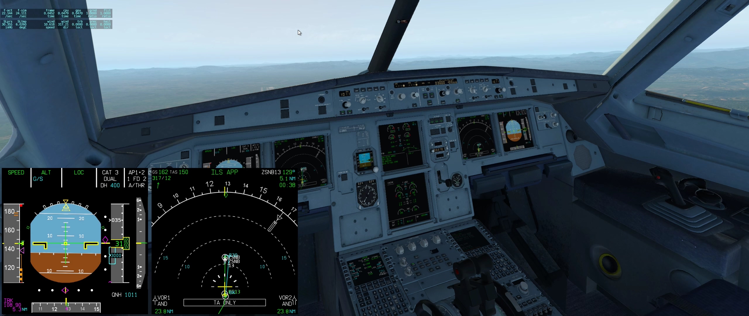 A319能收到ILS信息，但为何不能截取下滑道？-164 