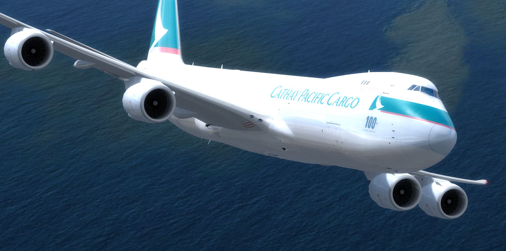 PMDG B747-8 Cathay Cargo 100th Boeing Aircraft-8017 