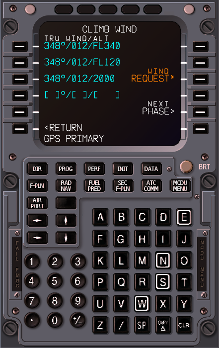 A319 MCDU选项:CLIMB WIND、CRUISE WIND、STEP ALST的作用是什么？-3122 