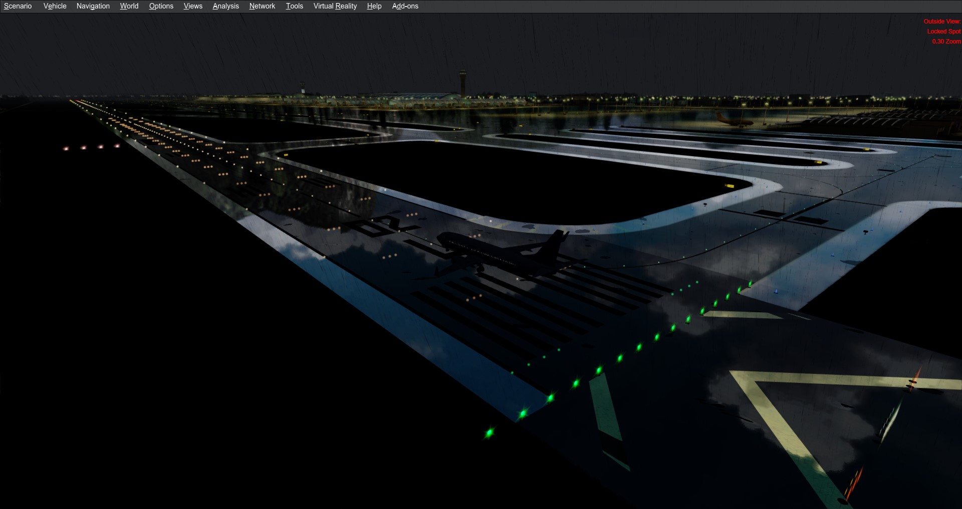 ZUUU下雨天夜间地面反射出日间图像-5182 