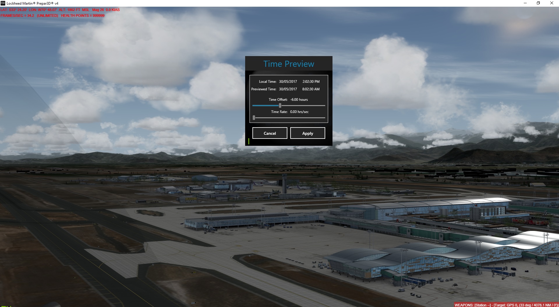 PBR 测试 : P3D4.4, PMDG 747, LatinVFR SCEL-4465 