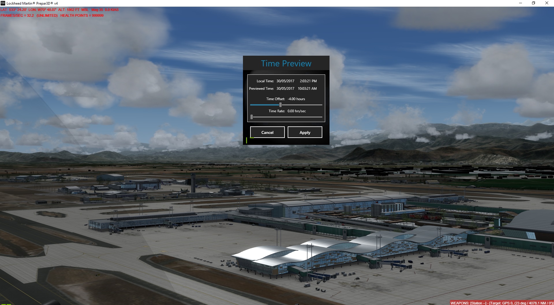 PBR 测试 : P3D4.4, PMDG 747, LatinVFR SCEL-6824 