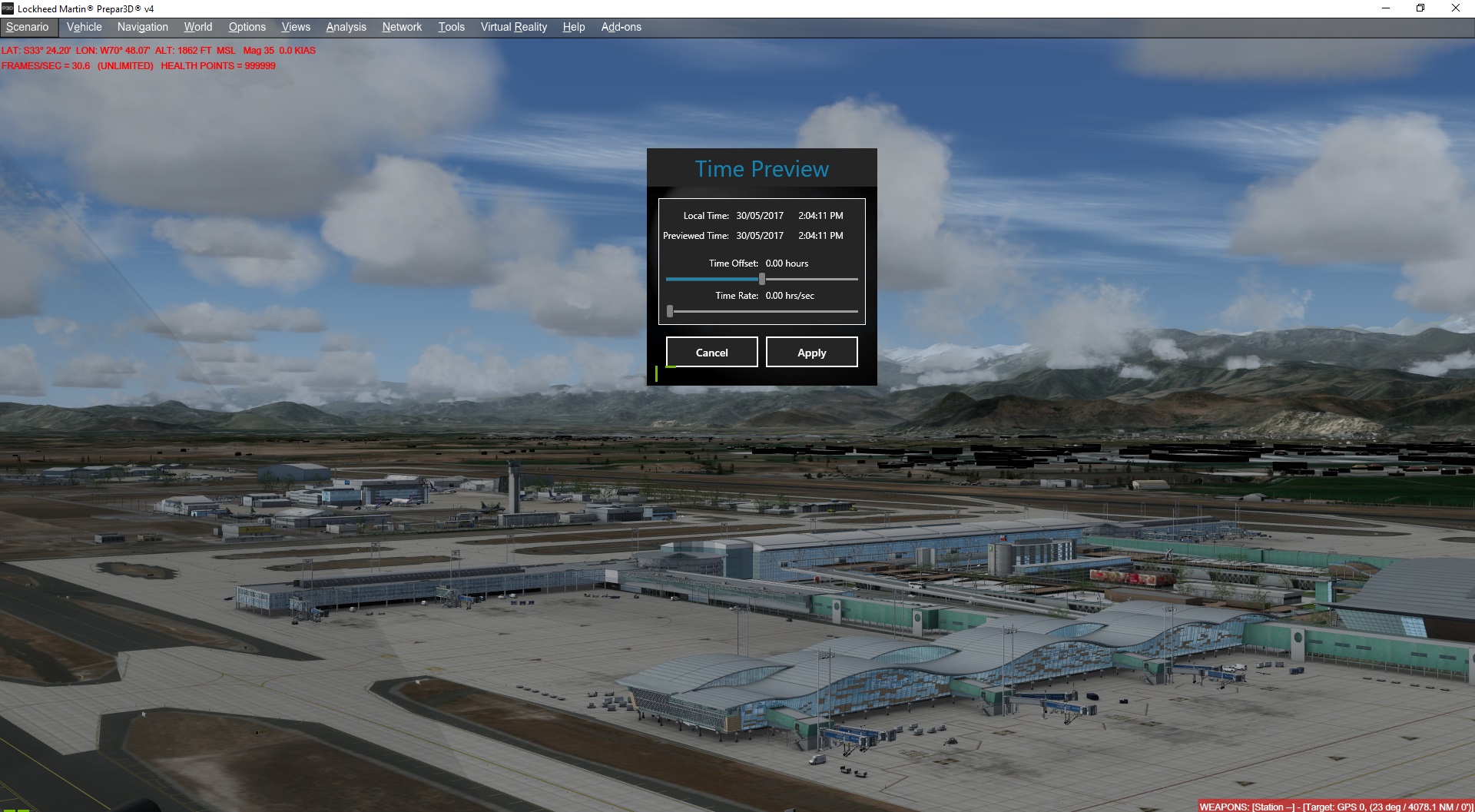 PBR 测试 : P3D4.4, PMDG 747, LatinVFR SCEL-2040 