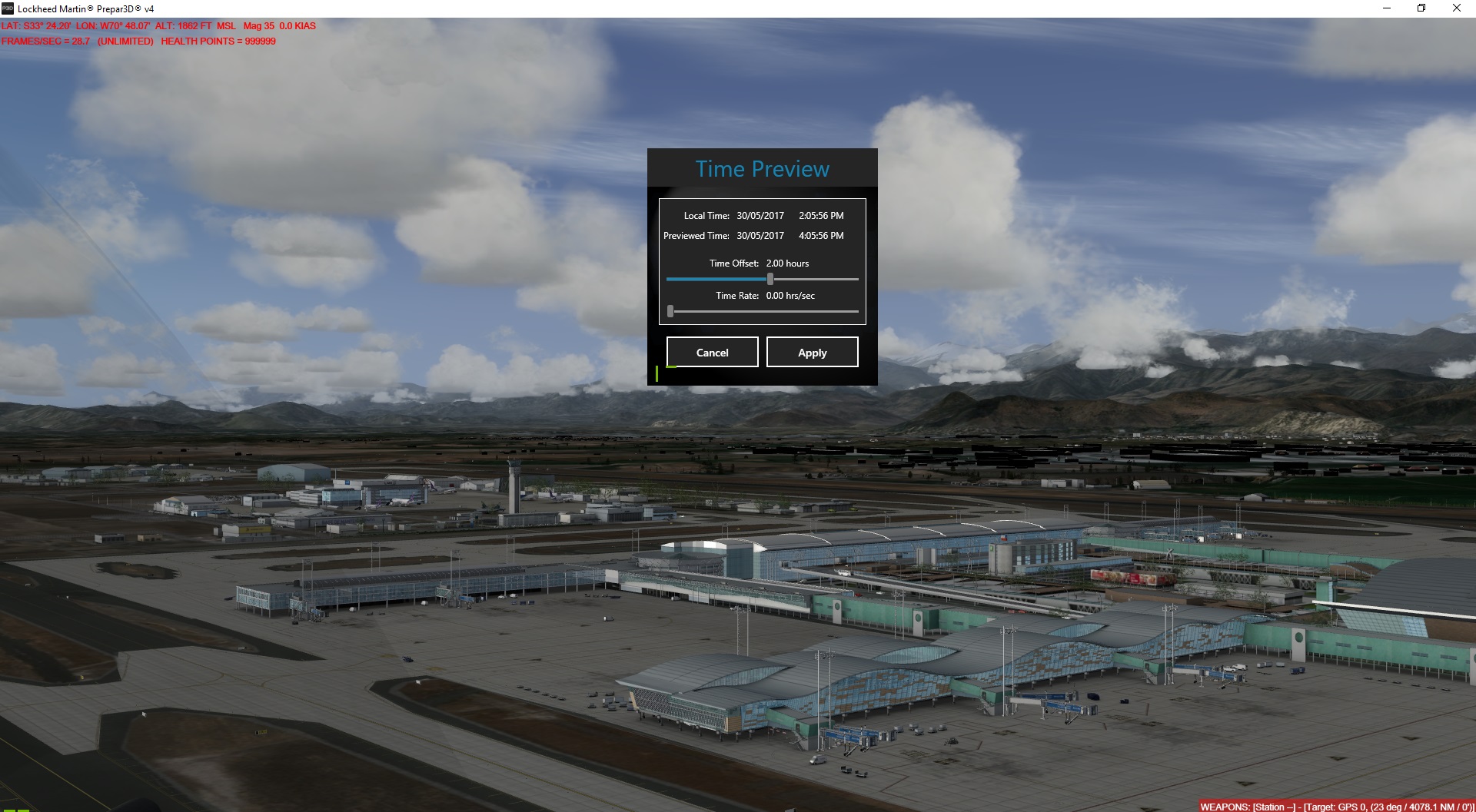 PBR 测试 : P3D4.4, PMDG 747, LatinVFR SCEL-3924 