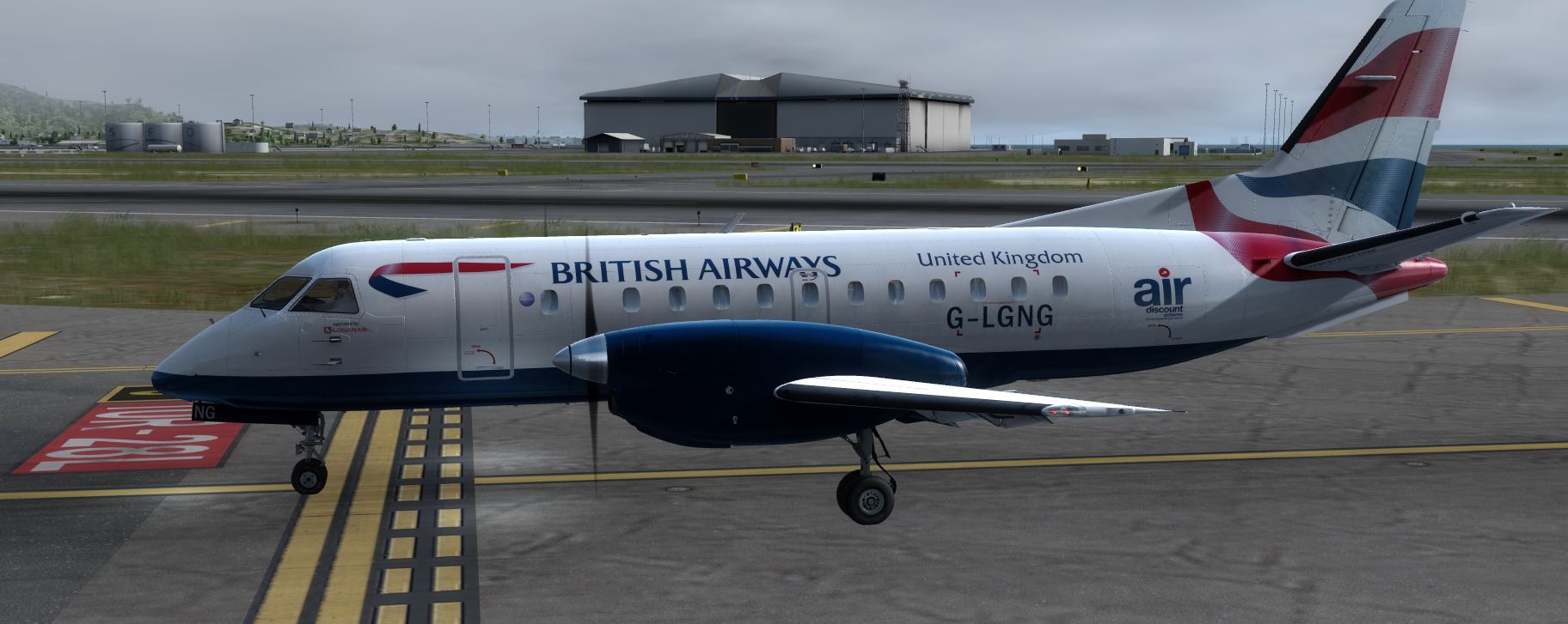 S340 British G-LGNG @ KSFO-1354 