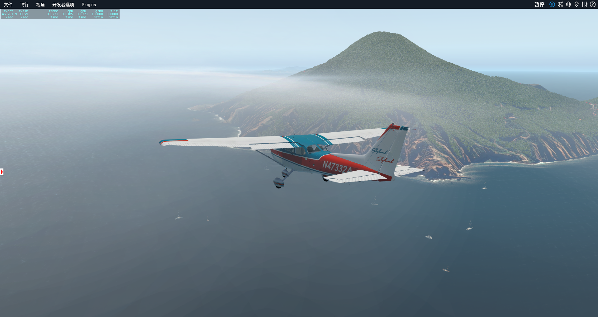 晒截图，非常适合小飞机看风景的小岛-3779 