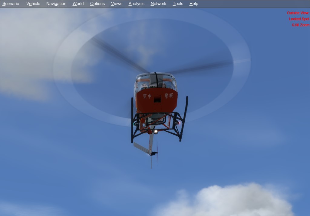 【新涂装】JustFlight Schweizer-Hughes 300 空中警察-204 