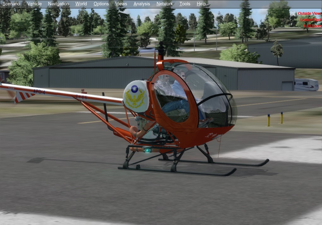 【新涂装】JustFlight Schweizer-Hughes 300 空中警察-7014 