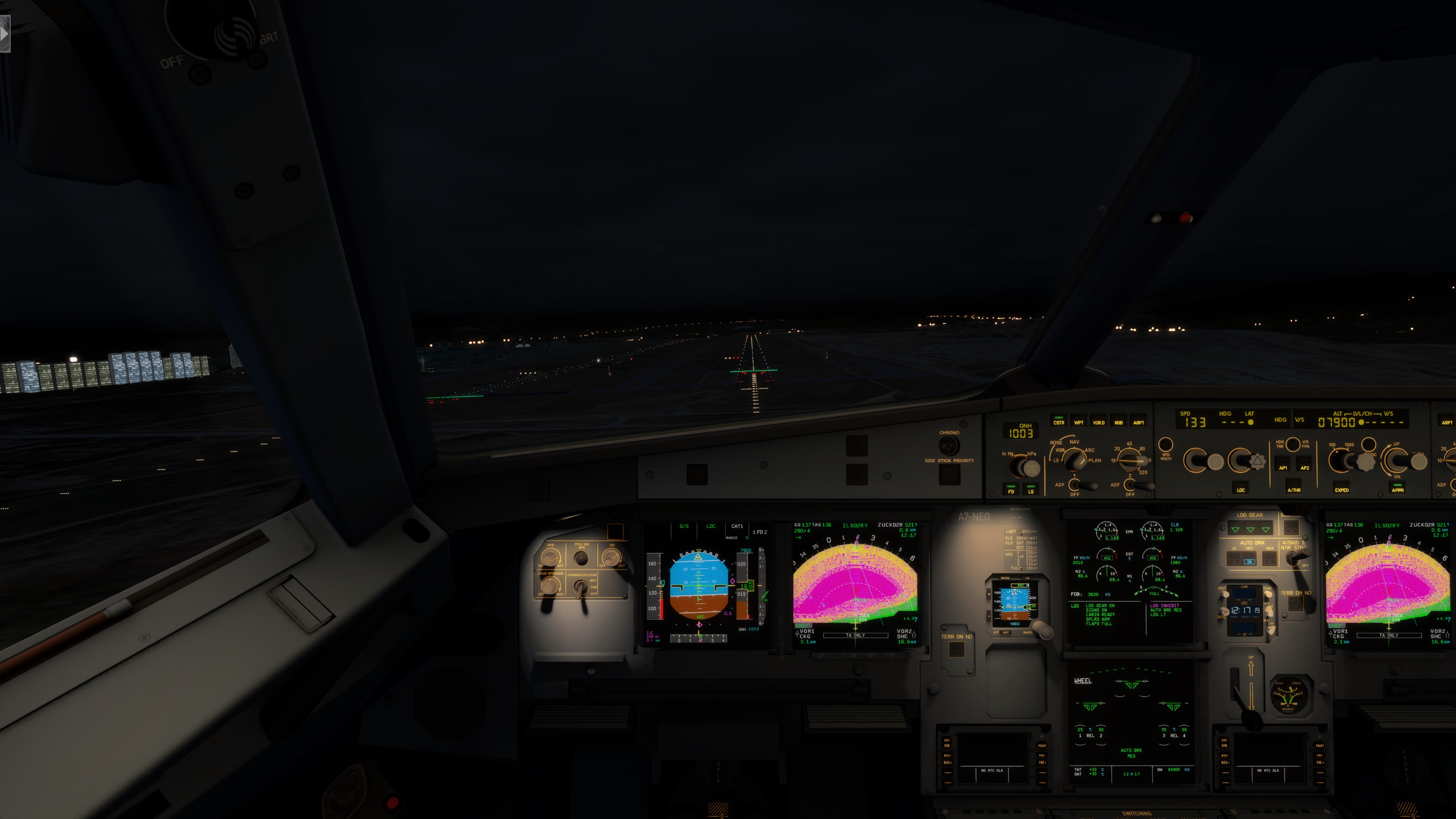 ZGGG-ZUCK傍晚起飞晚上落地，秀图-4190 