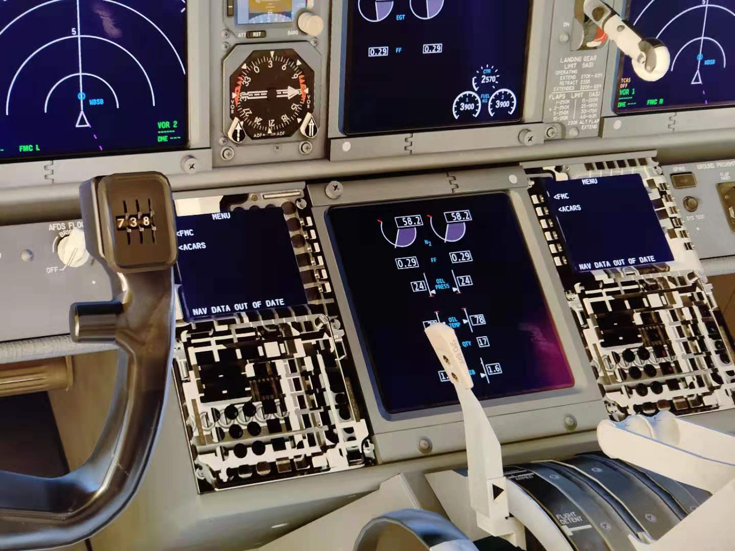 zibo737 用4k版cdu面板显示不正常-3796 