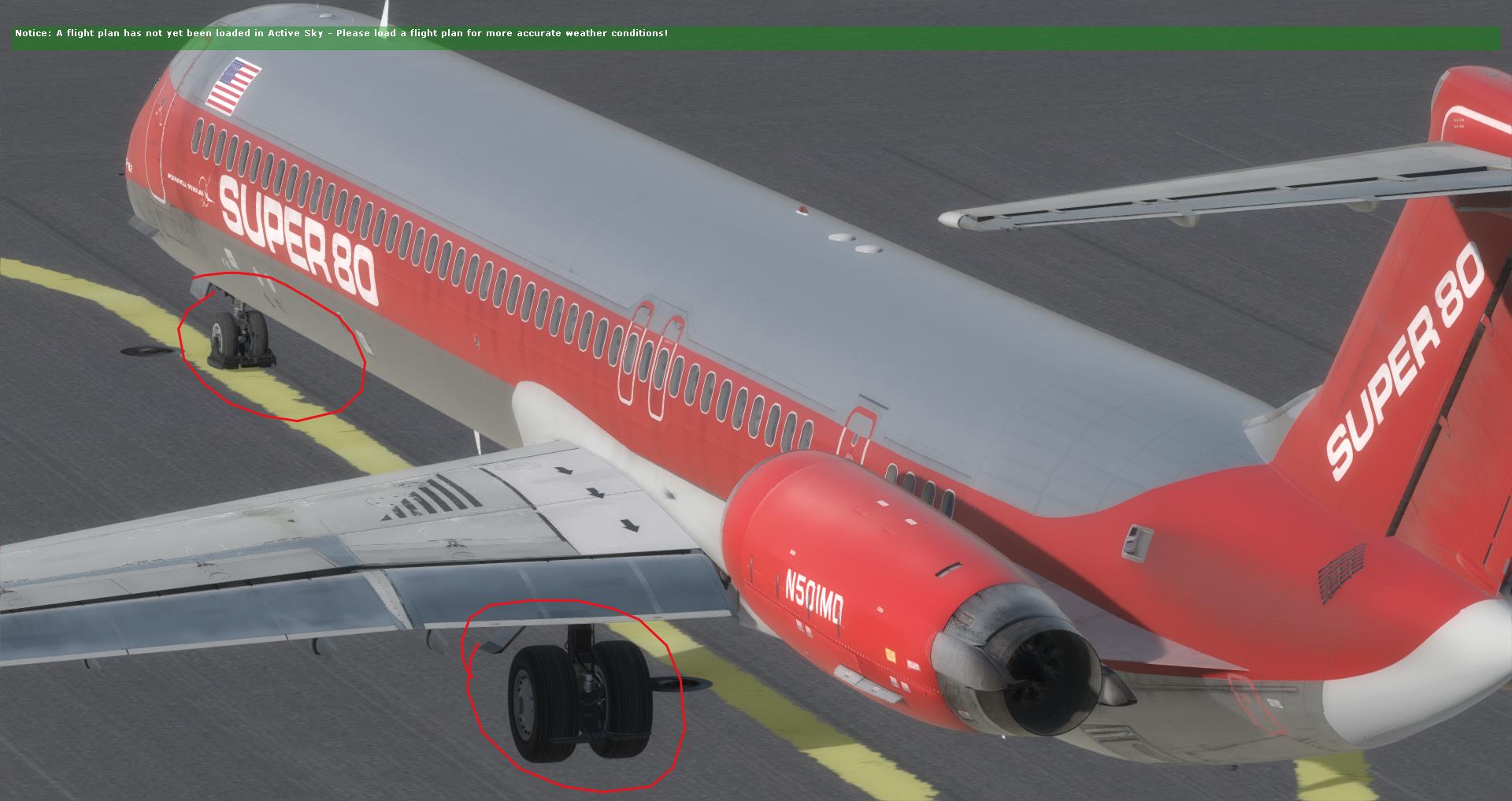 MD82怎么撤走轮挡-1517 