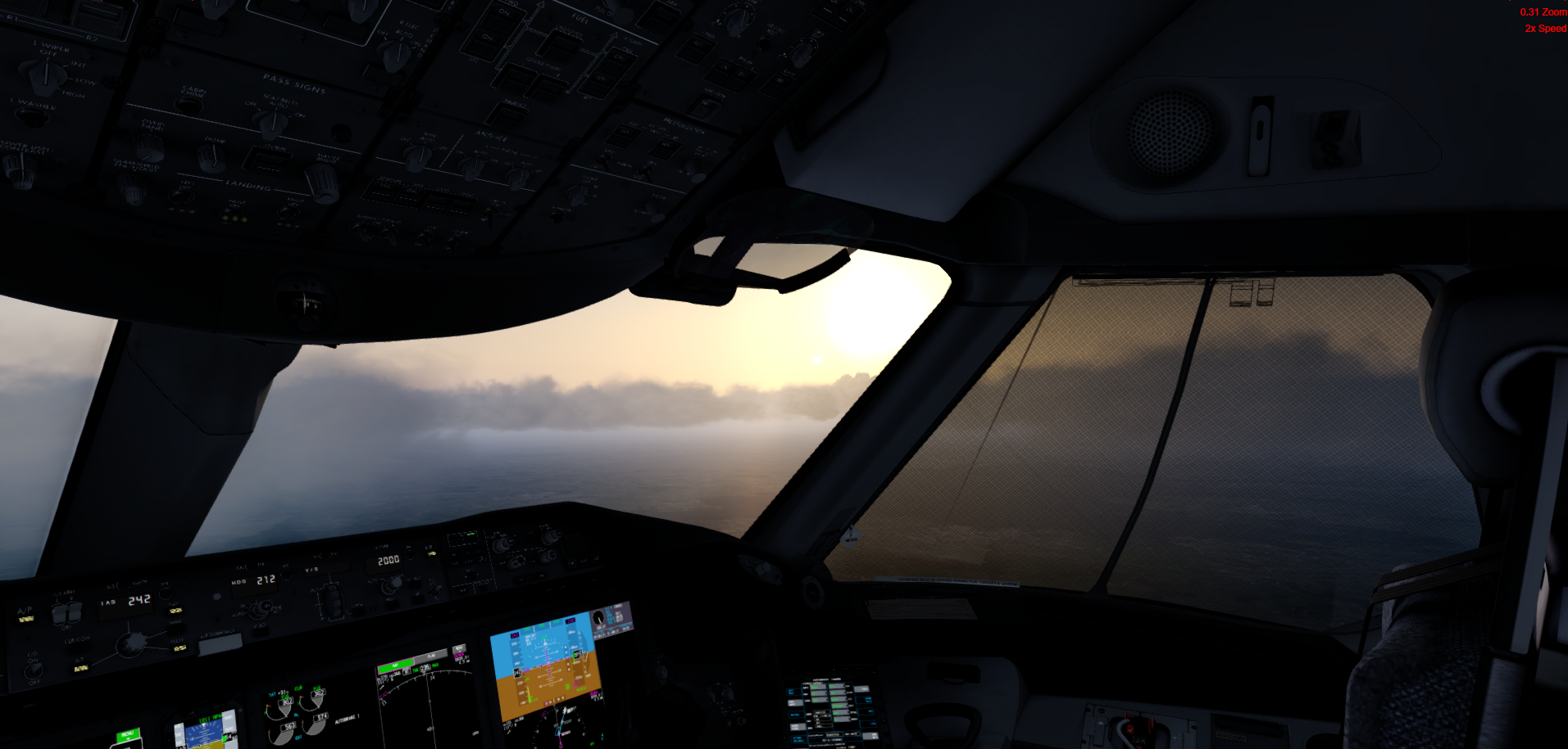 QW787 WADD-YBCG 黄金海岸机场夜景-7114 