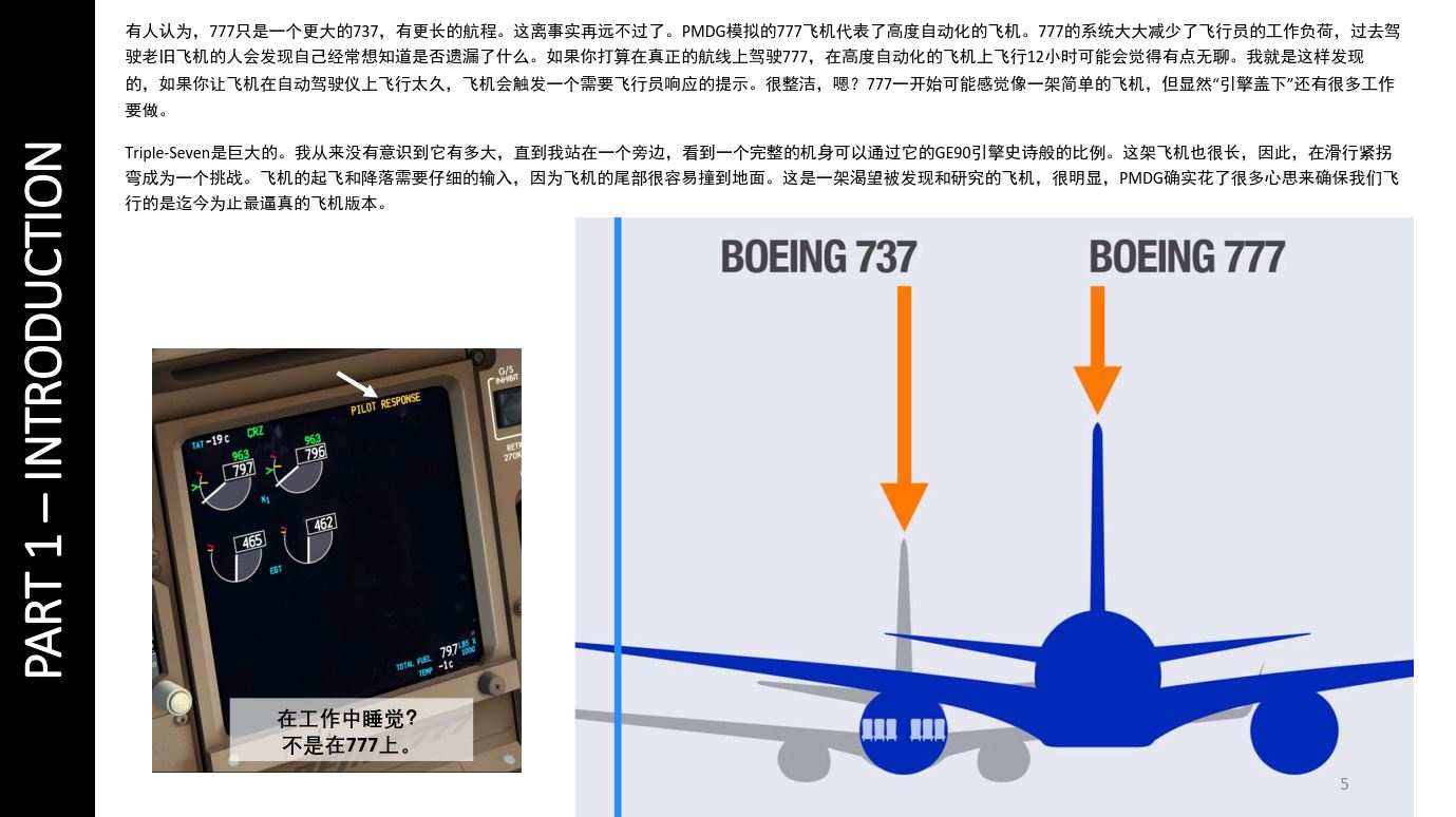 P3D PMDG BOEING波音777-200-LR 中文指南 一次加油可飞地球任何...-1601 