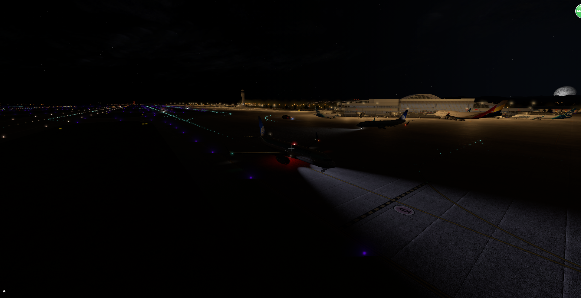 深夜降落—塔科马国际机场-8450 