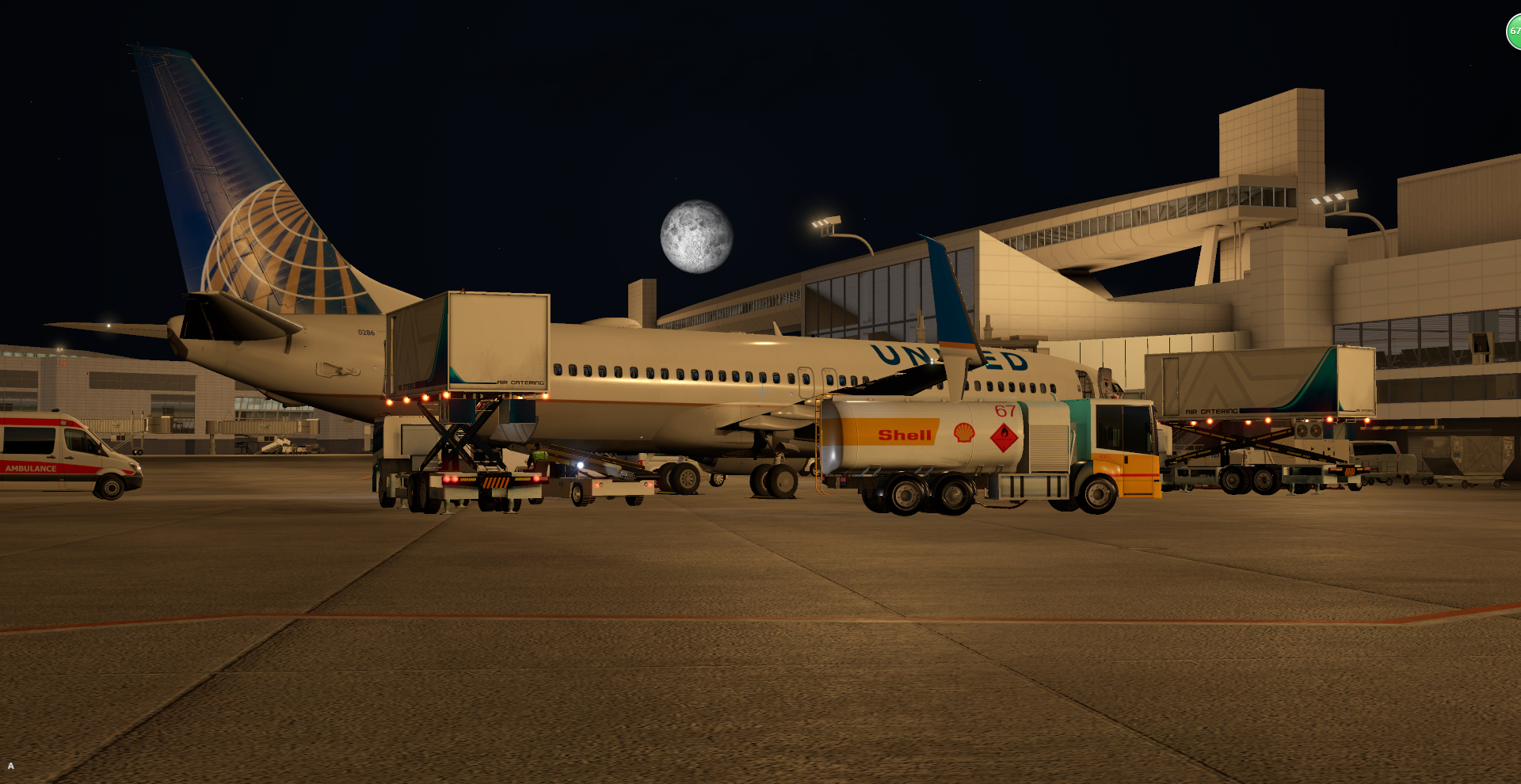 深夜降落—塔科马国际机场-3300 