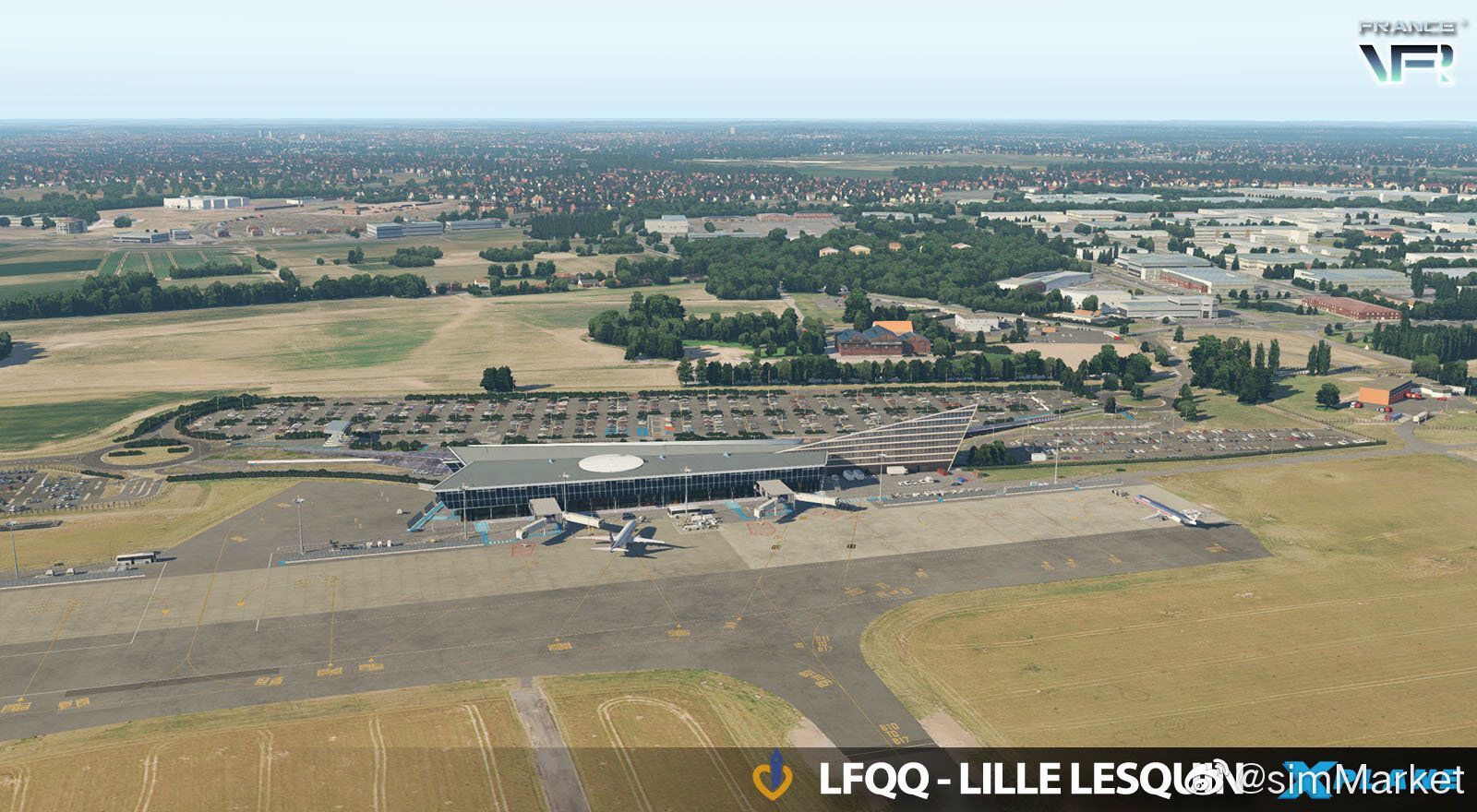 FRANCE VFR - 法国-里尔列坎国际机场 LFQQ X-PLANE 11-3343 
