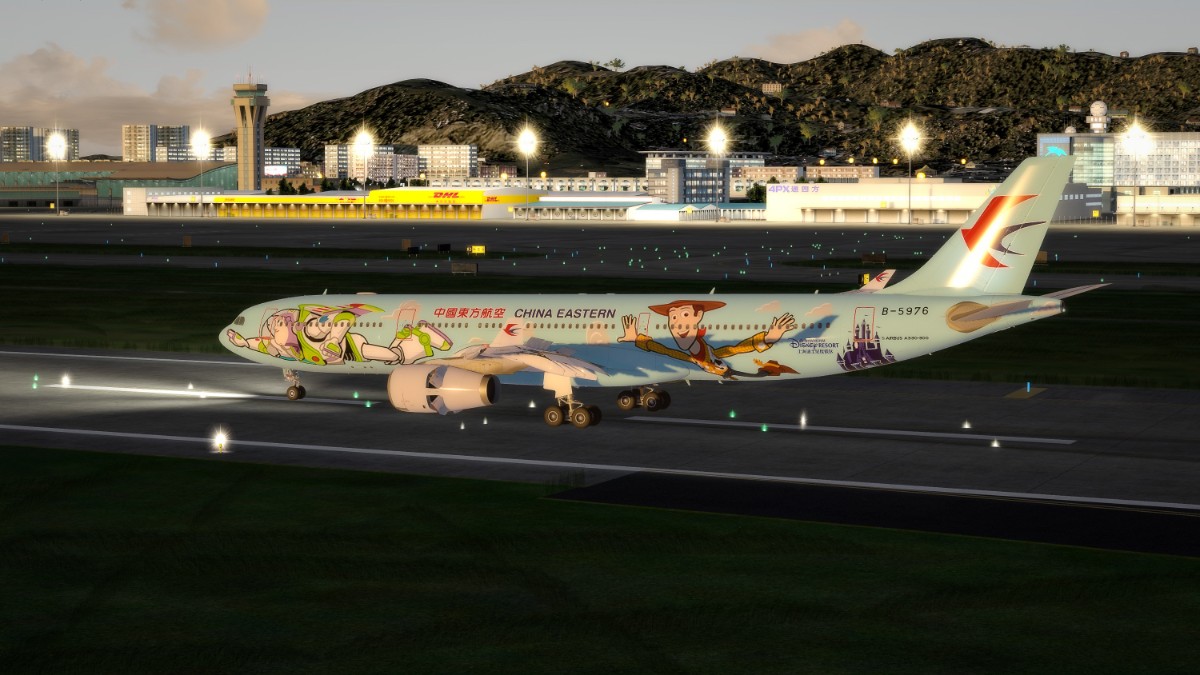 深圳机场降落，Aerosoft Pro A330-300-8078 