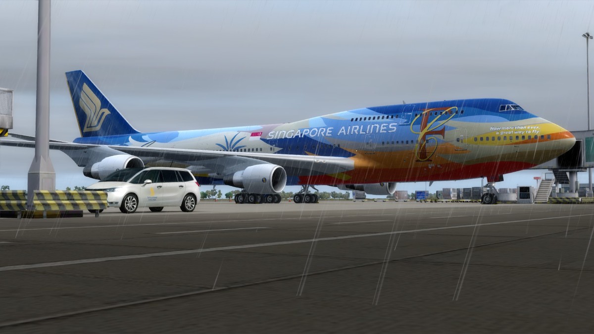 新航七色鸟涂装的744真的是好看-8675 