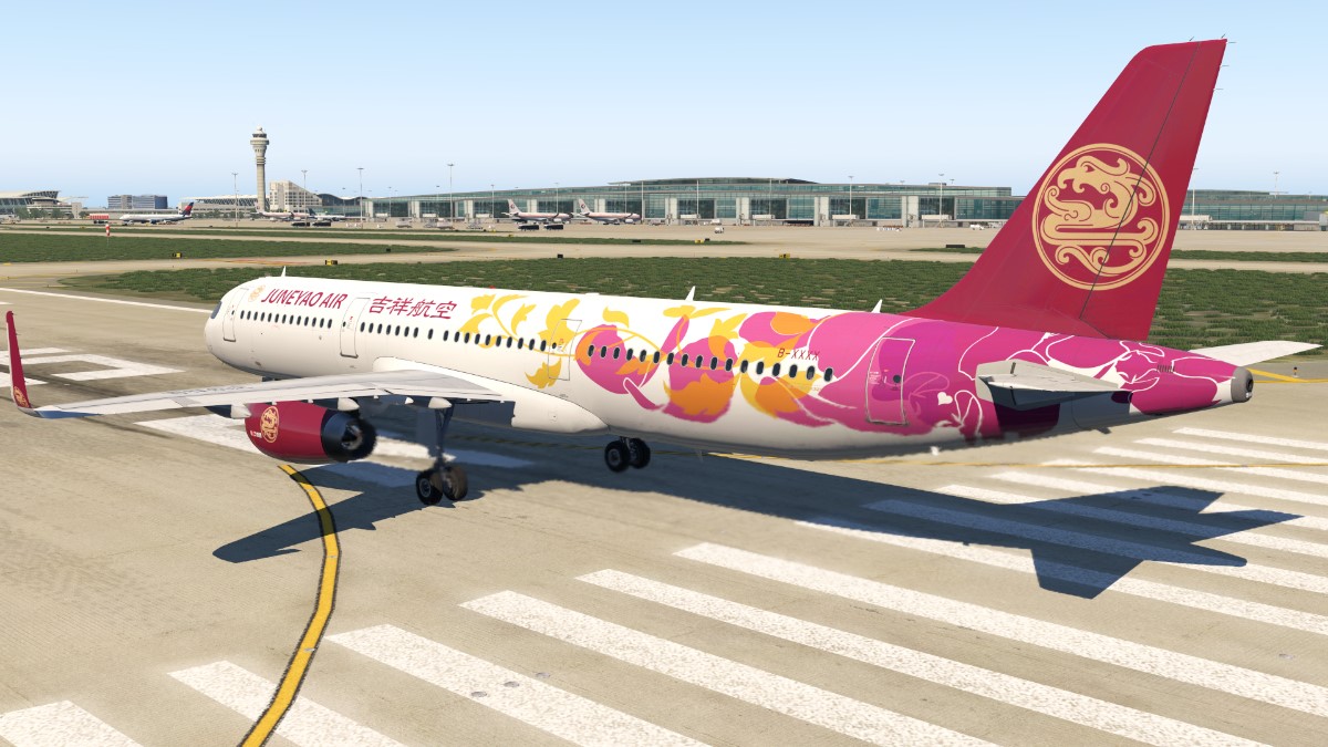 Toliss A321 吉祥航空标准与中国红彩绘涂装-6910 