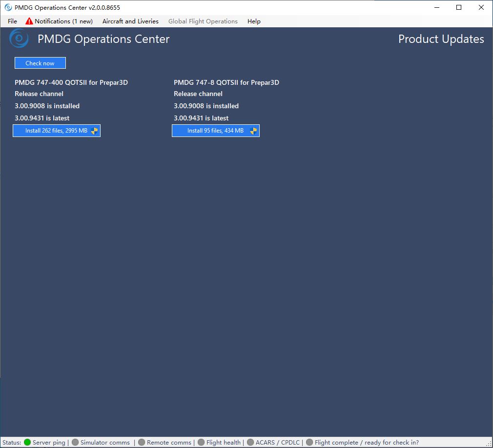 PMDG - 波音747-400 8 QOTSII v3.00.9431升级包-1412 