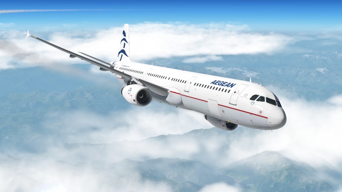 Toliss321 Aegean Airline AE663 爱丁堡-雅典-7344 