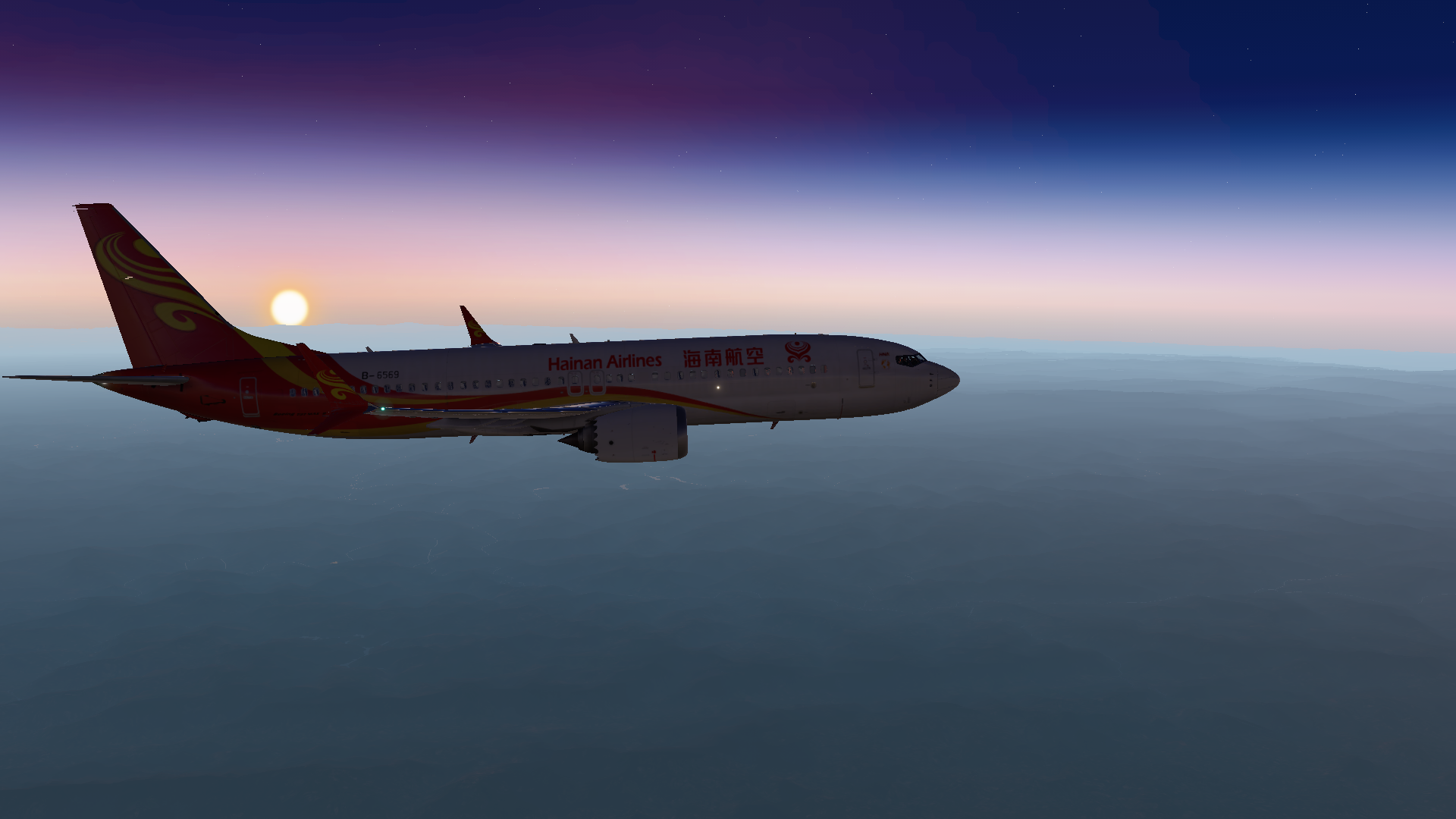 我玩XP11飞了好多次才遇到这一次太罕见了-9586 