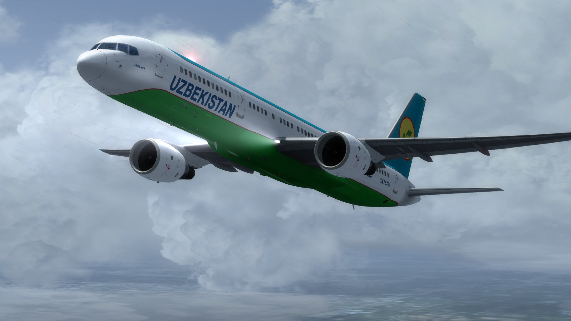 乌兹别克斯坦757广州试飞-1136 