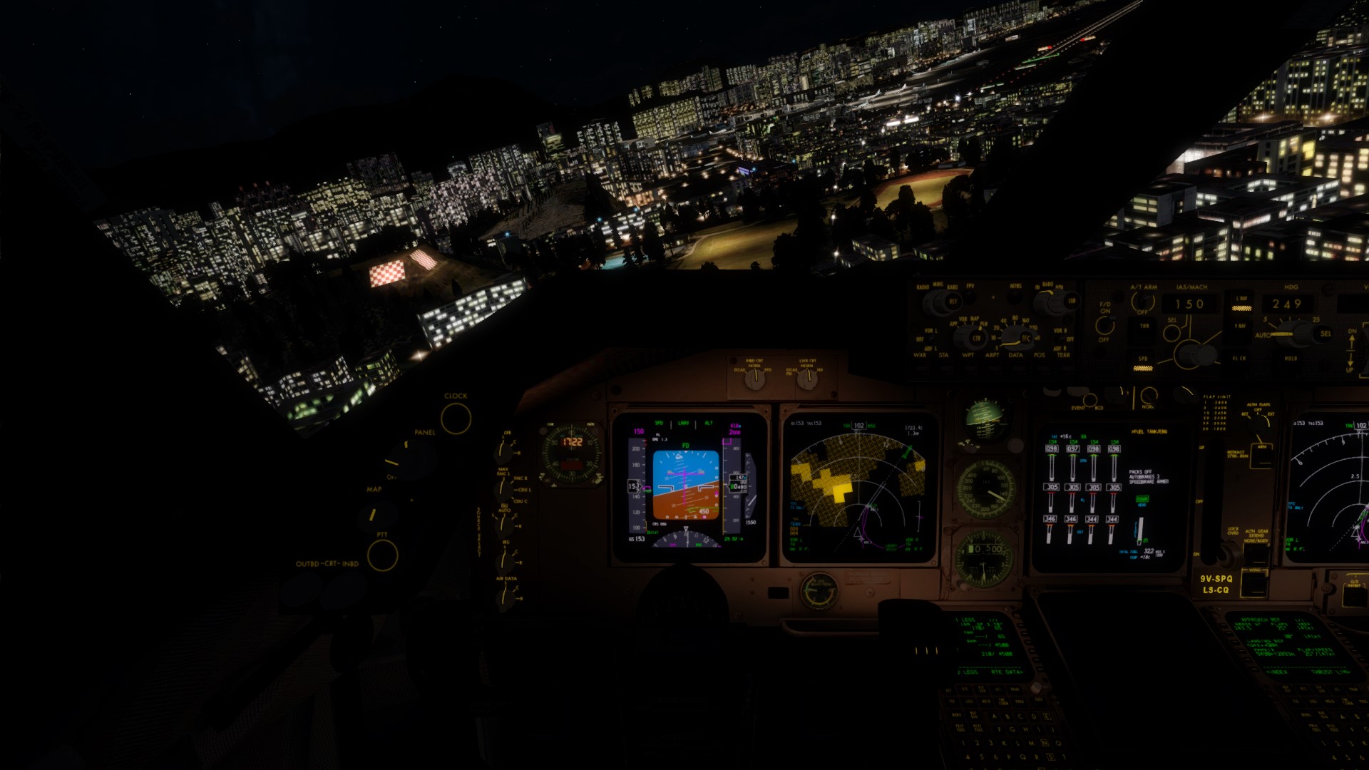 新航744 VHHH-VHHX调机飞行-5445 