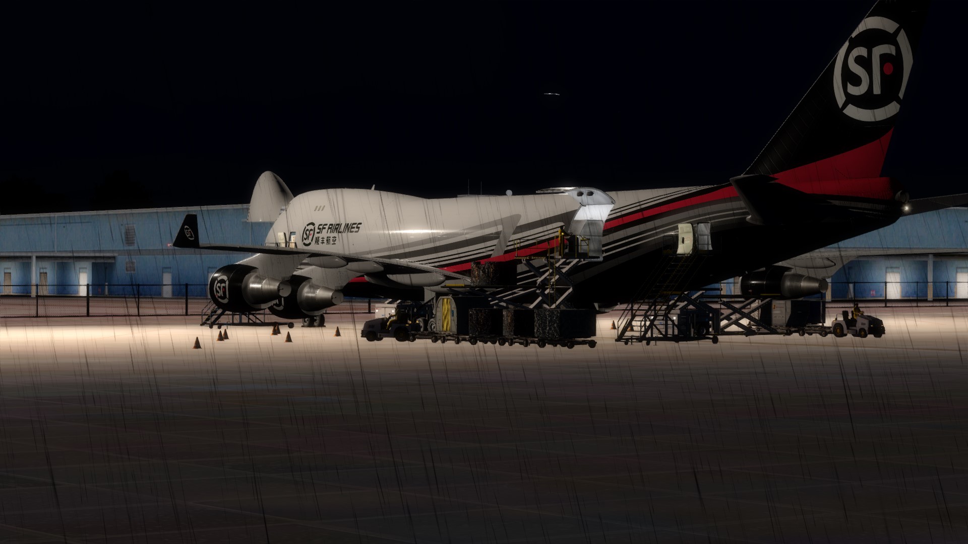 顺丰航空747-400F上海浦东机场本场飞行-5218 