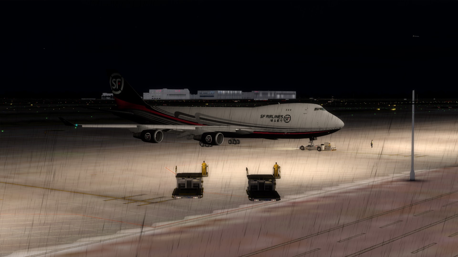 顺丰航空747-400F上海浦东机场本场飞行-8019 